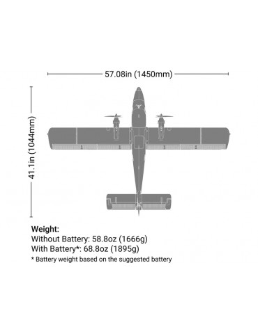 E-flite DHC-6 Twin Otter 1.4m PNP