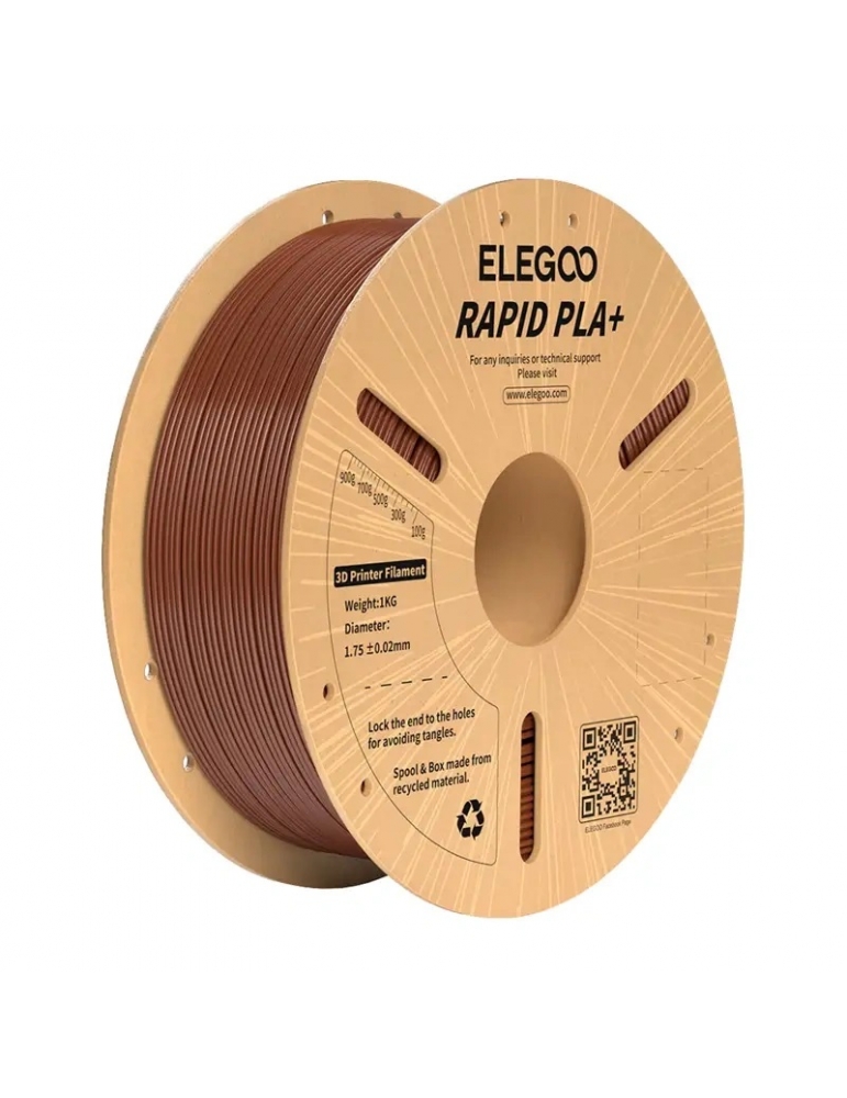 3D spausdinimo siūlas Rapid PLA+ rudas 1 kg – ELEGOO – CyborgShop
