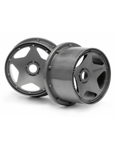 Super Star Wheel Gunmetal Rear (120X75Mm)