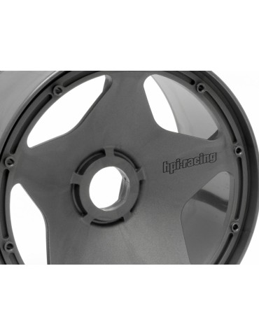 Super Star Wheel Gunmetal Rear (120X75Mm)