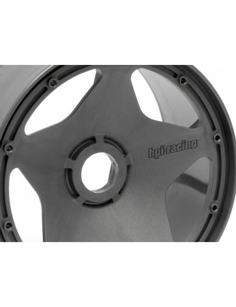Super Star Wheel Gunmetal Rear (120X75Mm)