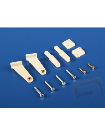 2233 Rudder Horn w. Ball. Link Long White 2pcs