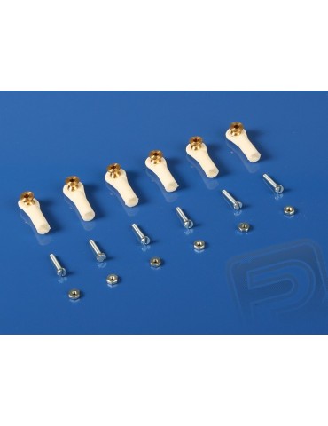 2403 Ball Link V1, dia.4mm, M2/1.6 Short White 6pcs