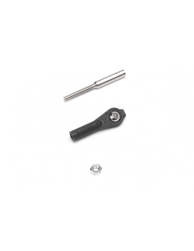 Nylon Ball Link M3 with Brass Ball and Steel Treaded Coupler, 10 sets
