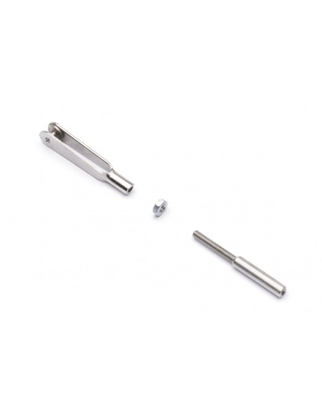 Metal Clevis with Threaded Coupler M2, 10 Pcs.