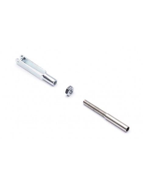 Metal Clevis with Threaded Coupler M3, 2 Pcs.