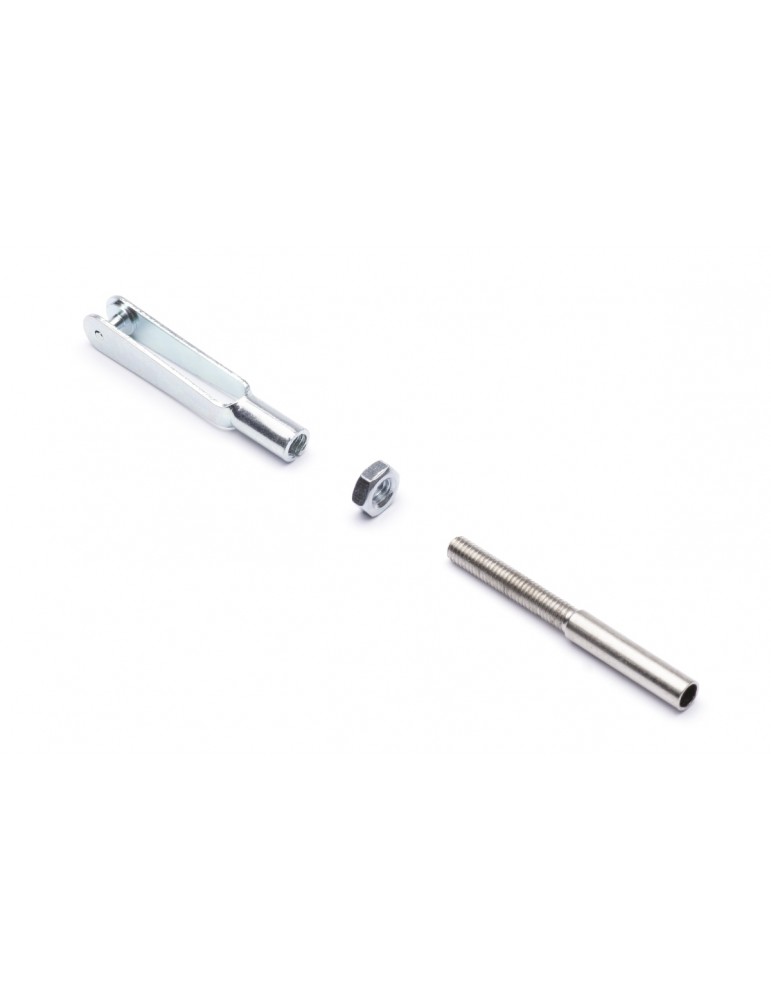 Metal Clevis with Threaded Coupler M2,5, 10 Pcs.