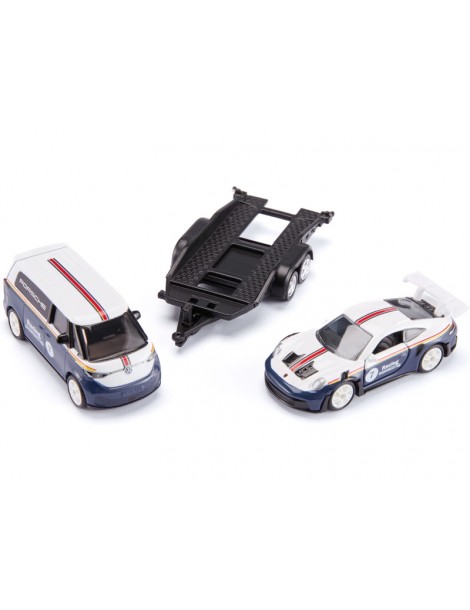 SIKU Super - Volkswagen ID. Buzz with Porsche 911 GT3 RS 1:50