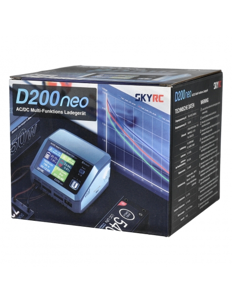 SkyRC D200neo dviejų kanalų RC akumuliatorių įkroviklis su spalvotu ColorX ekranu – CyborgShop