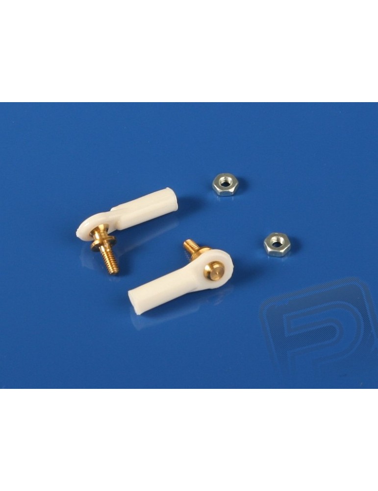 2406 Ball Link V1, dia.4mm, M2/M2 Short White 2pcs