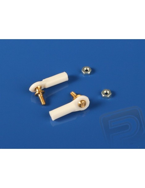 2406 Ball Link V1, dia.4mm, M2/M2 Short White 2pcs