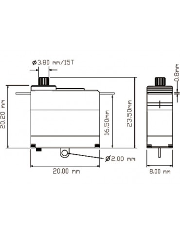 Robbe servo FS 31X HV 2.5kg.cm 0.039s/60 MG 15T