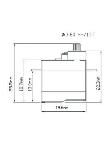 Robbe servo FS 135X HV 2.2kg.cm 0.048s/60 MG 15T