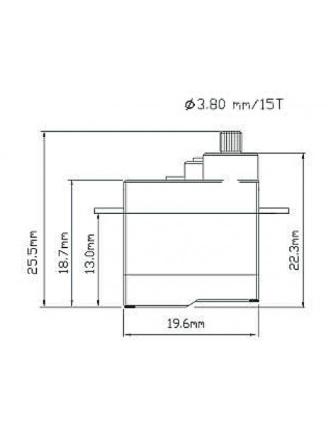 Robbe servo FS 135X HV 2.2kg.cm 0.048s/60 MG 15T