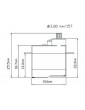 Robbe servo FS 135X HV 2.2kg.cm 0.048s/60 MG 15T