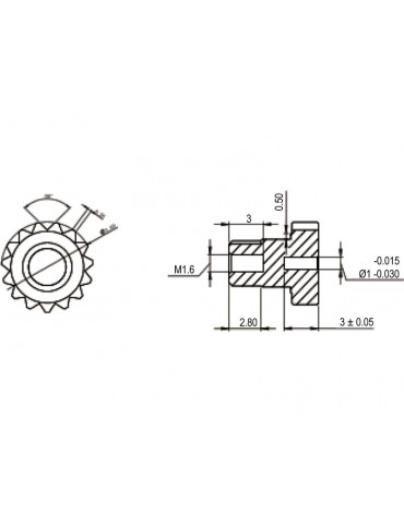 Robbe servo FS 135X HV 2.2kg.cm 0.048s/60 MG 15T