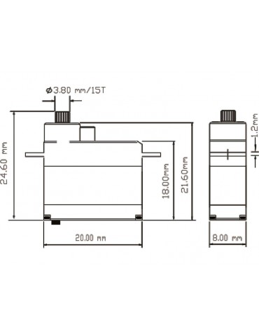 Robbe servo FS 138X HV 3.4kg.cm 0.043s/60 MG 15T