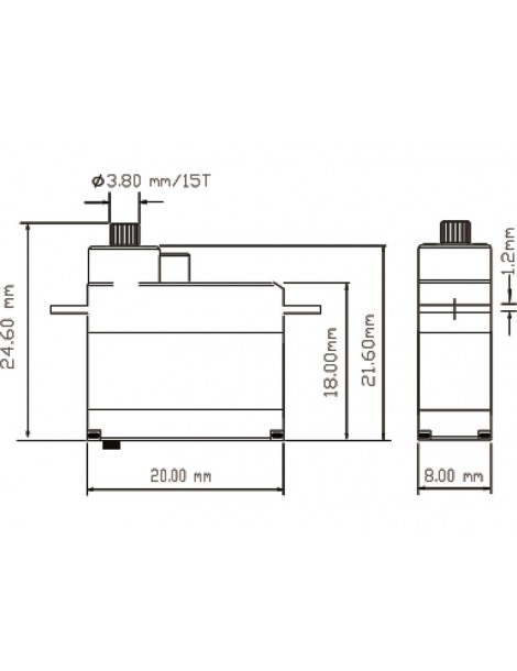 Robbe servo FS 138X HV 3.4kg.cm 0.043s/60 MG 15T