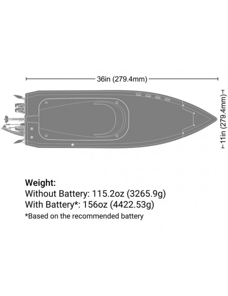 Proboat Sonicwake V3 36" RTR Red