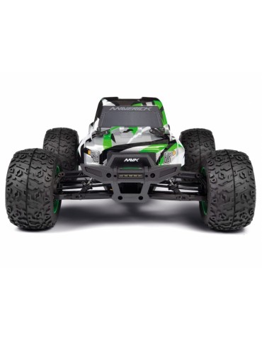 HPI Racing Quantum2 MT Flux žalias RC monster truck su neoniniais žaliais ratlankiais - CyborgShop