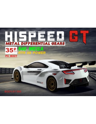 HSP GT 1/10 4WD RTR On-road RC modelis baltas - CyborgShop
