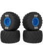 Arrma dBoots Chevron Mounted Tire Set Glued, Blue (2 Pairs): GROM