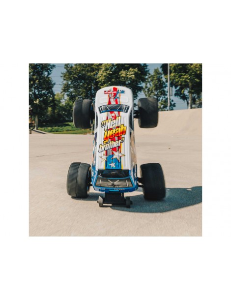 Arrma ARA2130FF Freedom Flyer Grom 4X4 baltas 1:16 RC monster truck su JAV vėliavos dizainu - CyborgShop