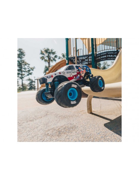 Arrma ARA2130FF Freedom Flyer Grom 4X4 baltas 1:16 RC monster truck su JAV vėliavos dizainu - CyborgShop