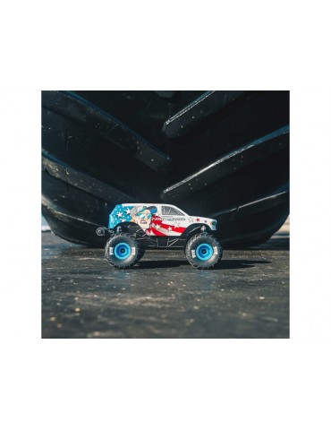 Arrma ARA2130FF Freedom Flyer Grom 4X4 baltas 1:16 RC monster truck su JAV vėliavos dizainu - CyborgShop