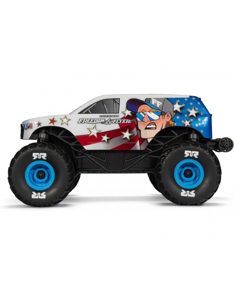 Arrma ARA2130FF Freedom Flyer Grom 4X4 baltas 1:16 RC monster truck su JAV vėliavos dizainu - CyborgShop