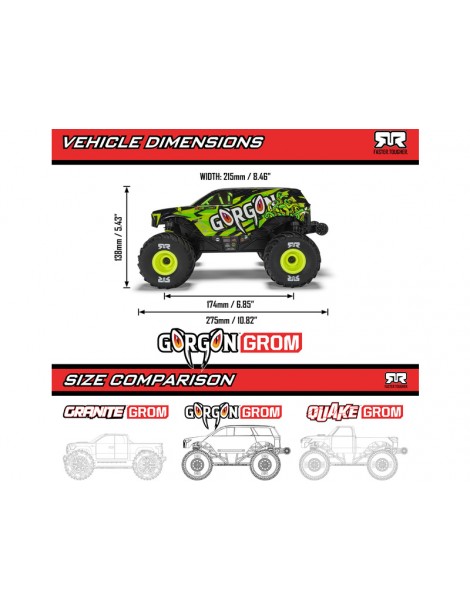 Arrma ARA2130FF Freedom Flyer Grom 4X4 baltas 1:16 RC monster truck su JAV vėliavos dizainu - CyborgShop
