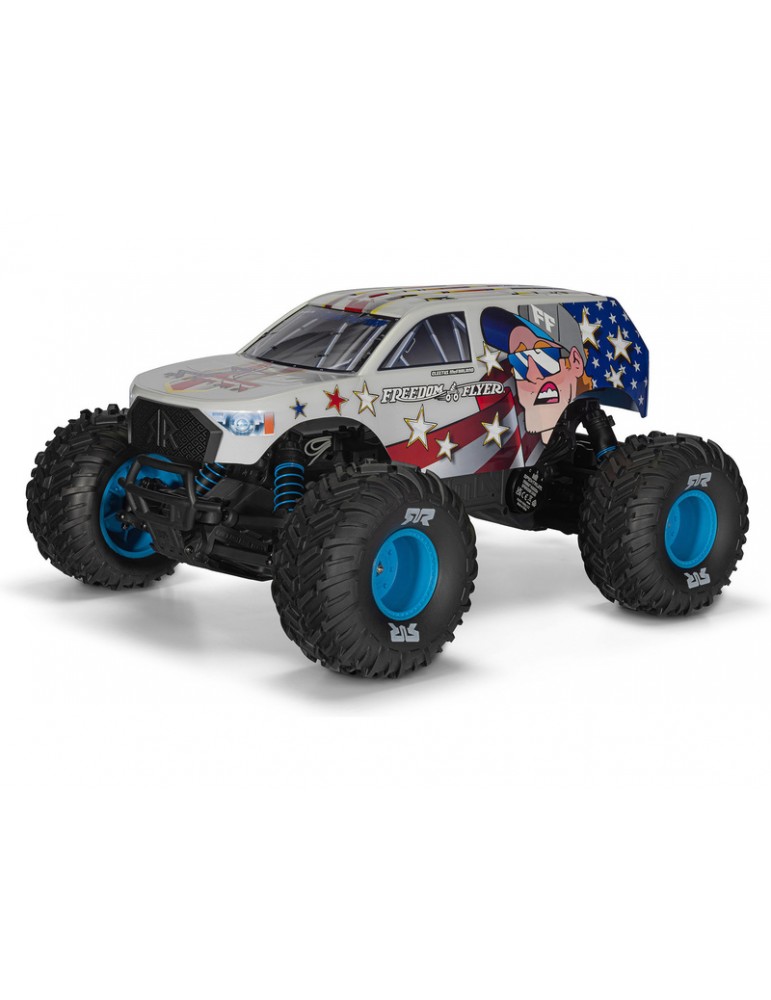Arrma Gorgon 223S BLX DSC 1:10 2WD RTR Freedom Flyer baltas RC modelis Monster Truck - CyborgShop