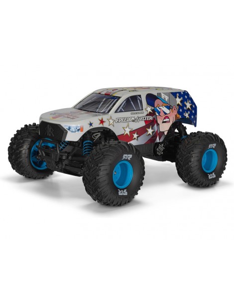 Arrma Gorgon 223S BLX DSC 1:10 2WD RTR Freedom Flyer baltas RC modelis Monster Truck - CyborgShop