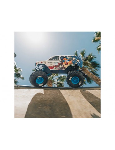 Arrma Gorgon 223S BLX DSC 1:10 2WD RTR Freedom Flyer baltas RC modelis Monster Truck - CyborgShop