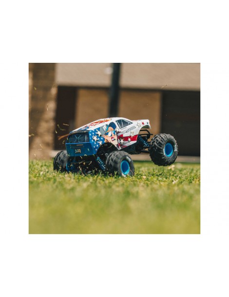Arrma Gorgon 223S BLX DSC 1:10 2WD RTR Freedom Flyer baltas RC modelis Monster Truck - CyborgShop