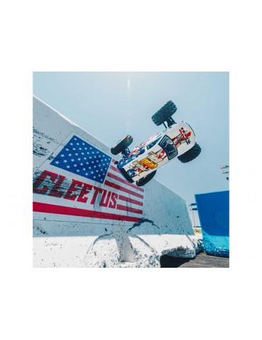 Arrma Gorgon 223S BLX DSC 1:10 2WD RTR Freedom Flyer baltas RC modelis Monster Truck - CyborgShop