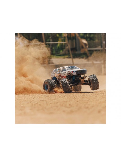 Arrma Gorgon 223S BLX DSC 1:10 2WD RTR Freedom Flyer baltas RC modelis Monster Truck - CyborgShop