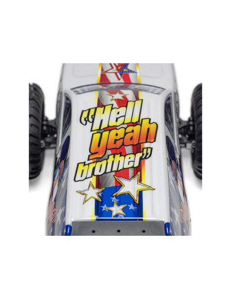 Arrma Gorgon 223S BLX DSC 1:10 2WD RTR Freedom Flyer baltas RC modelis Monster Truck - CyborgShop