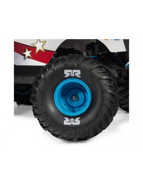 Arrma Gorgon 223S BLX DSC 1:10 2WD RTR Freedom Flyer baltas RC modelis Monster Truck - CyborgShop
