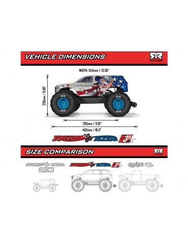 Arrma Gorgon 223S BLX DSC 1:10 2WD RTR Freedom Flyer baltas RC modelis Monster Truck - CyborgShop