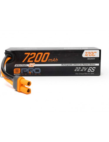 Spektrum 22.2V 7200mAh 6S 120C Smart G2 LiPo: IC5