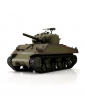 RC tankas M4A3 Sherman 1/16 BB+IR su metaliniais vikšrais žalias - CyborgShop