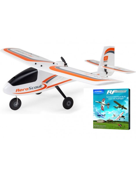 HobbyZone HBZ380002 AeroScout S 2 1,1 m mokomasis RC lėktuvas su trirate važiuokle - CyborgShop