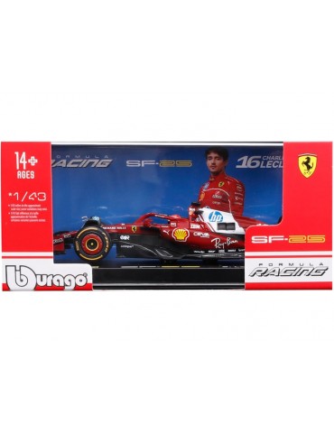 Bburago Ferrari SF-25 (2025) 1:43 16 Leclerc (hardcase)