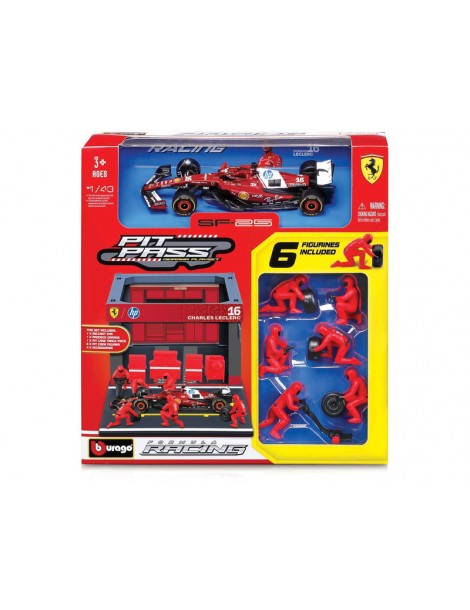 Bburago Ferrari SF-25 (2025) 1:43 16 Leclerc (Pit Pass Set)