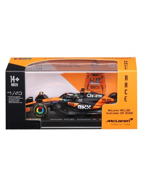 Bburago McLaren F1 MCL39 (2025) 1:43 81 Piastri (hardcase)