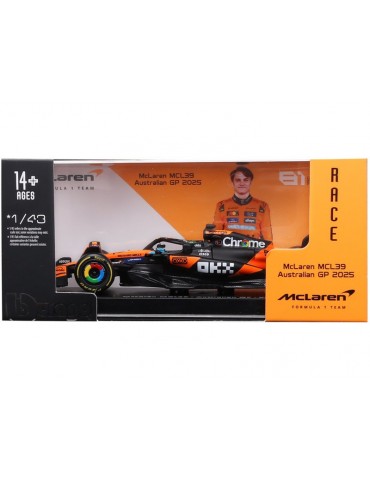 Bburago McLaren F1 MCL39 (2025) 1:43 81 Piastri (hardcase)
