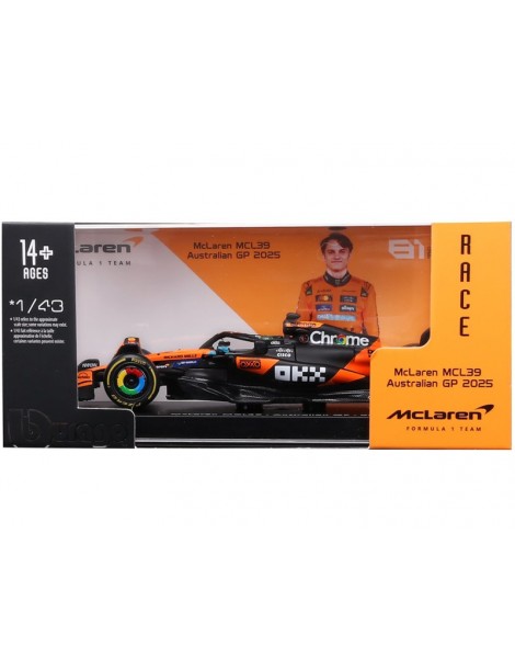 Bburago McLaren F1 MCL39 (2025) 1:43 81 Piastri (hardcase)