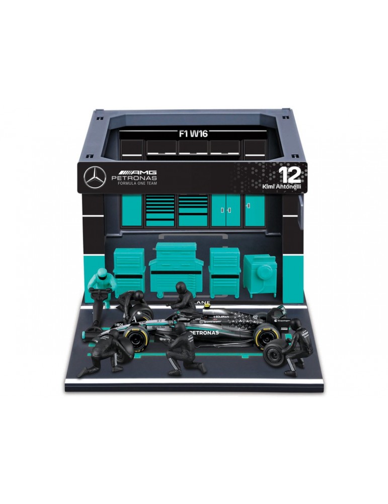 Bburago Mercedes-AMG Petronas W16 (2025) 1:43 12 Antonelli (Pit Pass Set)