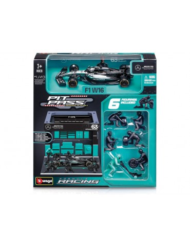 Bburago Mercedes-AMG Petronas W16 (2025) 1:43 63 Russell (Pit Pass Set)